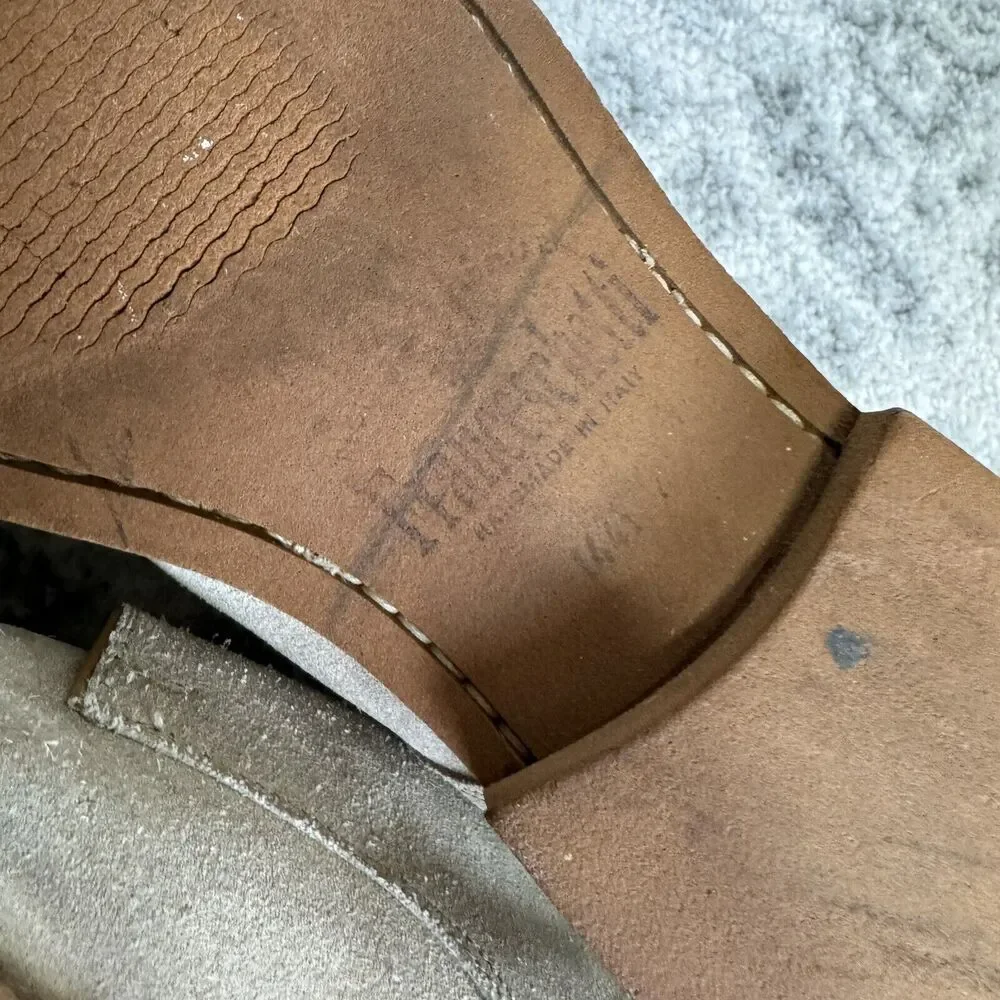 Franceschetti Tan Suede Leather Oxford Shoes 44 Handmade For Barneys NY Brown